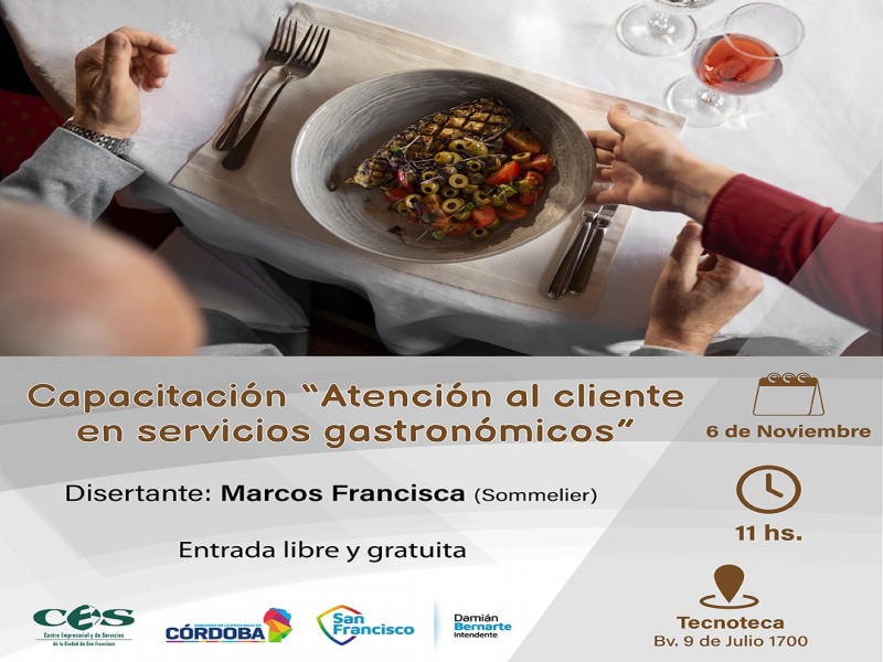Municipio organiza capacitación sobre “Atención al cliente en servicios gastronómicos”