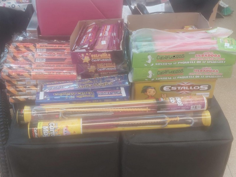 En un operativo conjunto entre la Guardia Local, Seguridad Vial y la policía se secuestro pirotecnia que se encontraba para la venta