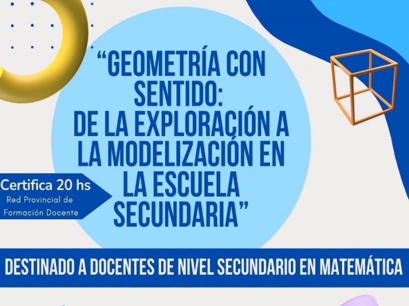 “Geometría con sentido”: capacitación gratuita con puntaje para docentes de Matemática 